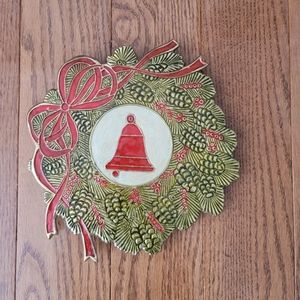 Brass Christmas Wreath Trivet